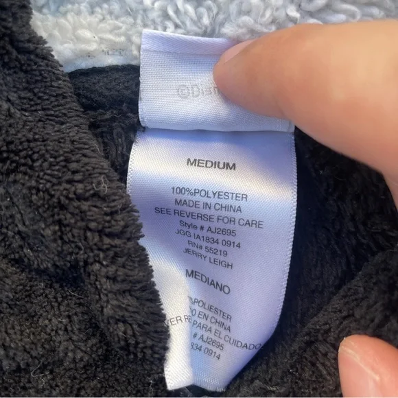 Mickey Mouse Black Full Zip Hoodie Women’s Size Medium - Picture 5 of 5